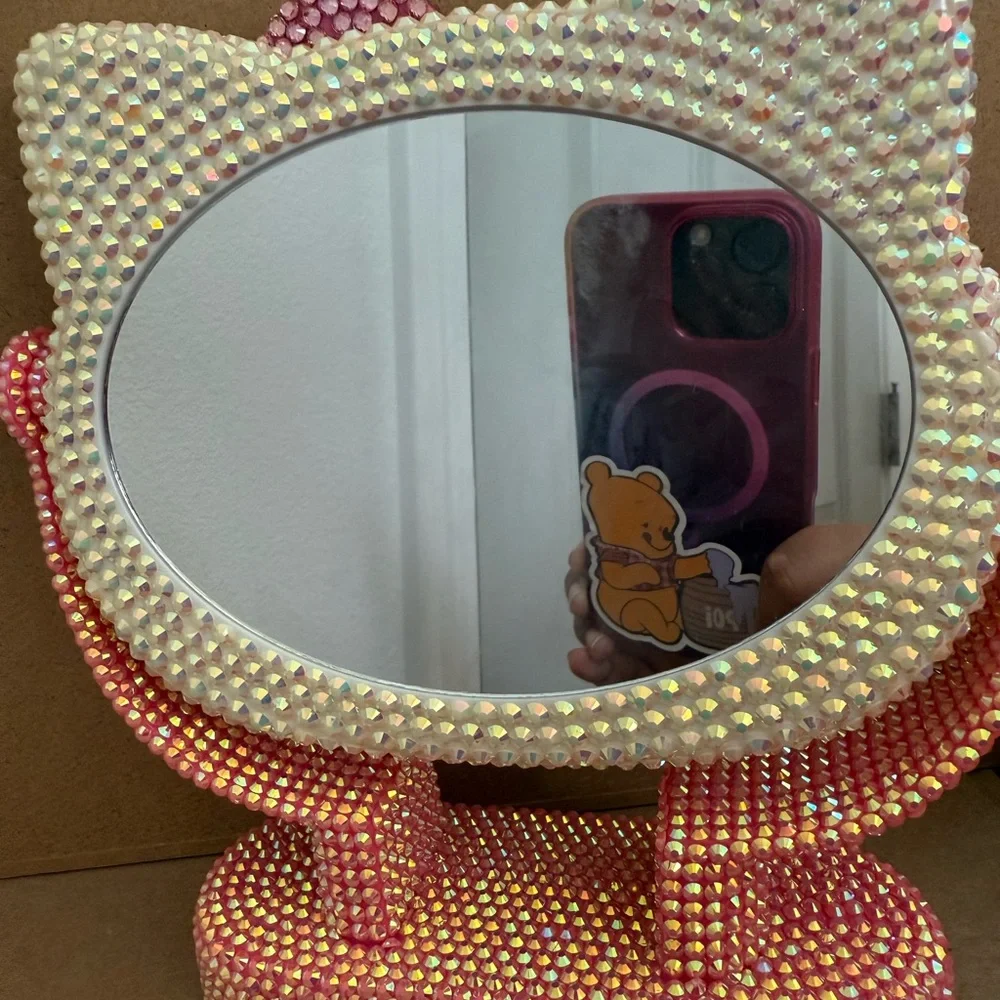 Hello Kitty Bedazzled Mirror on stand
